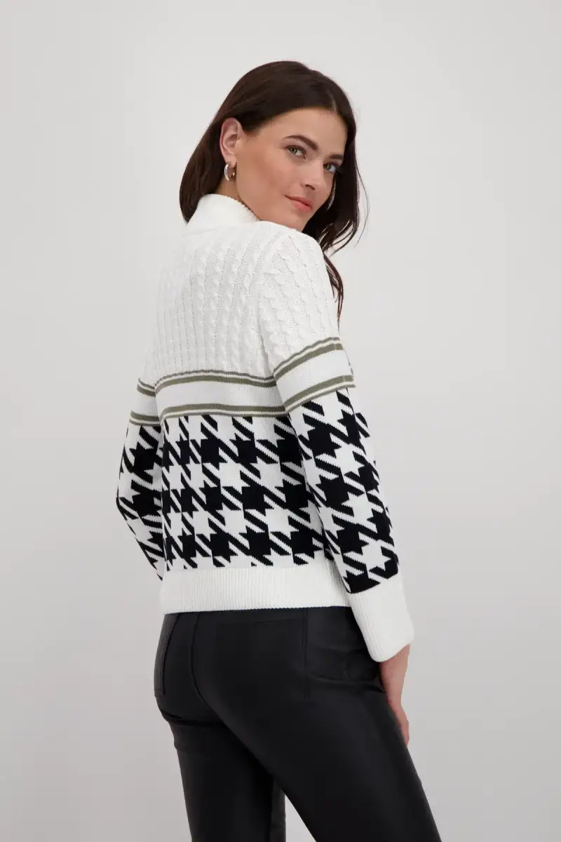 Monari Pullover mit Hahnentrittmuster Blitzangebot