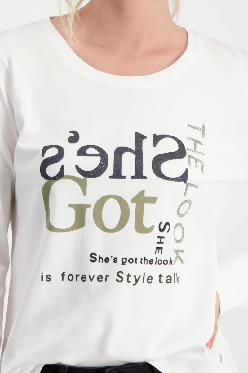 Monari Shirt mit Strass Schrift Neuheiten