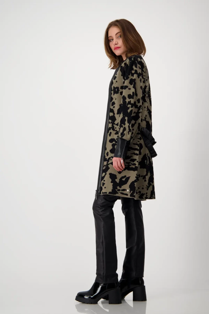 Monari Strickmantel mit Leo-Camouflage Muster Saisonale Angebote
