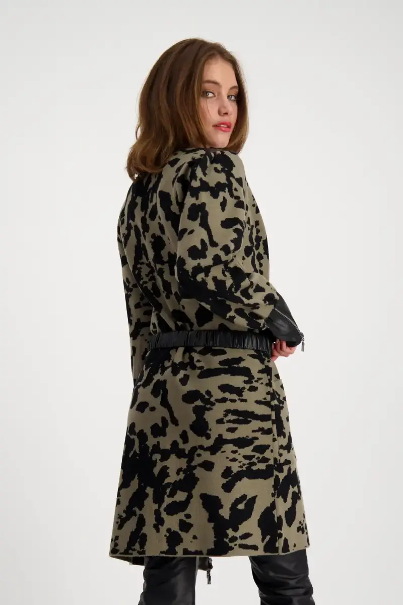 Monari Strickmantel mit Leo-Camouflage Muster Saisonale Angebote