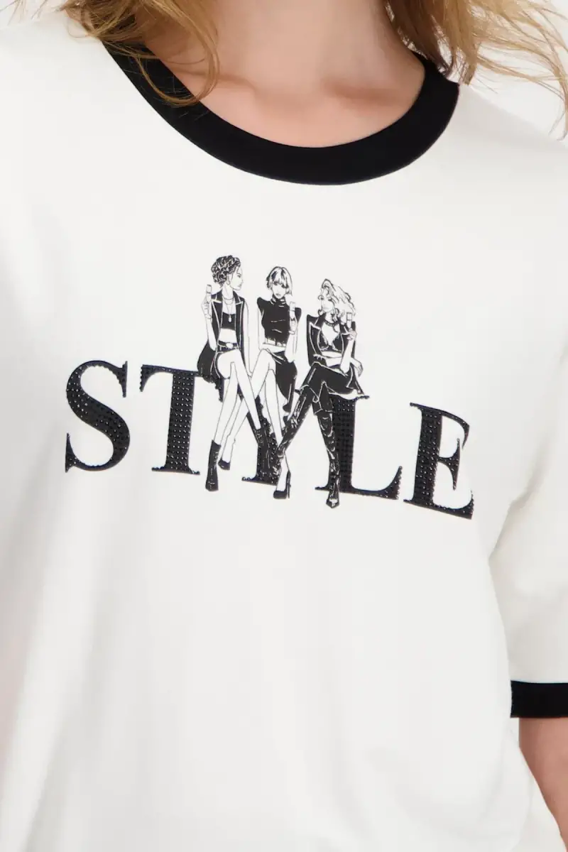 Monari T Shirt mit Frauen Print Sonderangebote