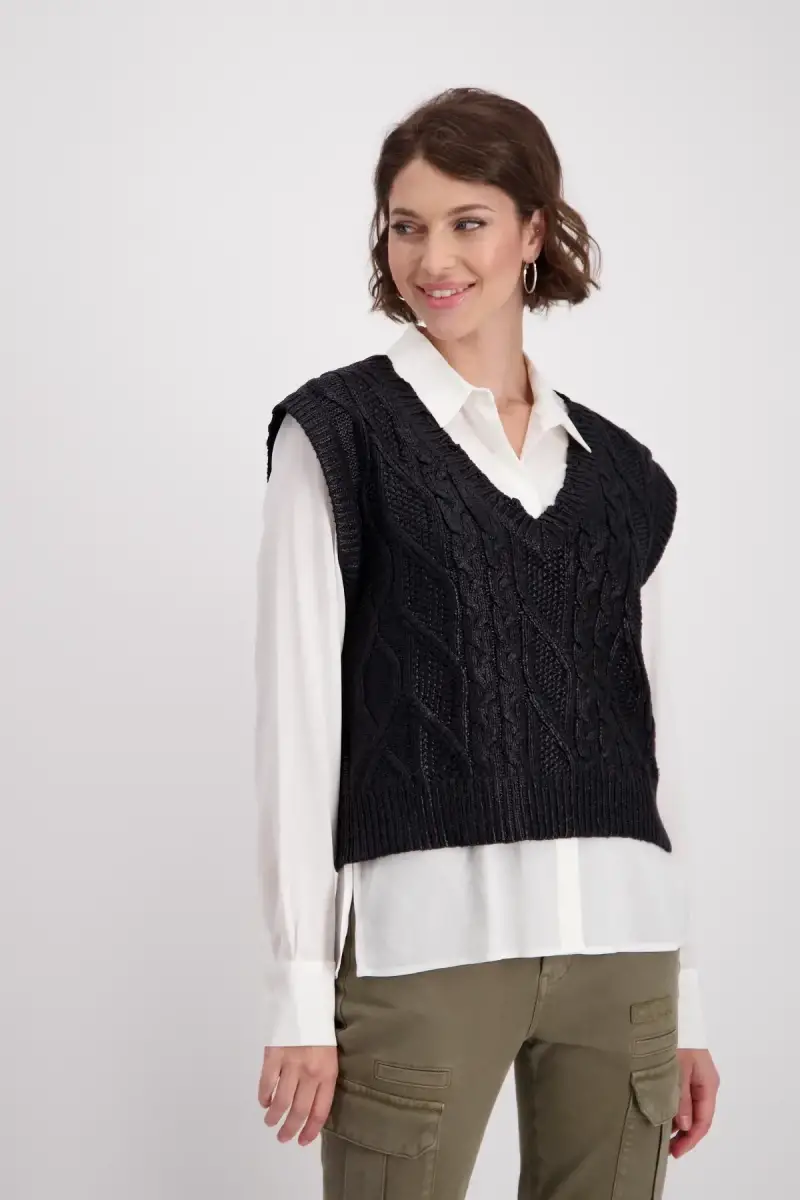 Monari Pullunder mit Zopfmuster Super Sparpreis