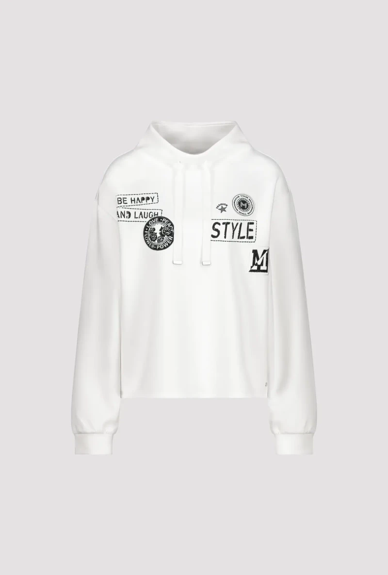 Monari Sweatshirt mit Patches und Strass Neueste Stile