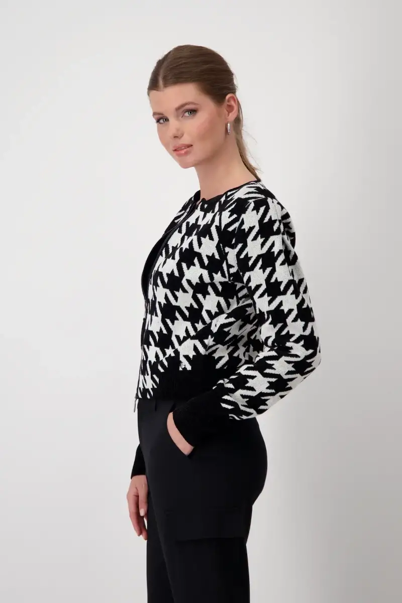 Monari Strickjacke mit Hahnentrittmuster Letzte 2 Tage