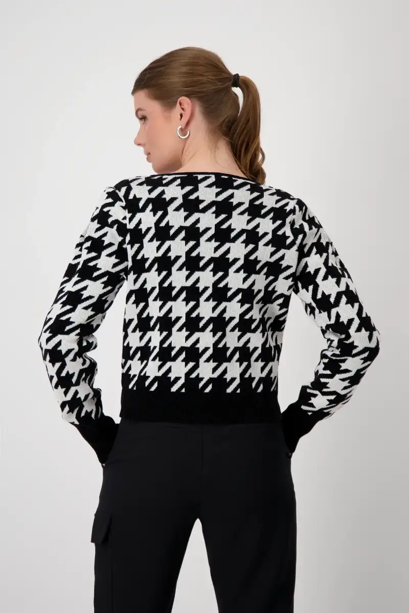 Monari Strickjacke mit Hahnentrittmuster Letzte 2 Tage