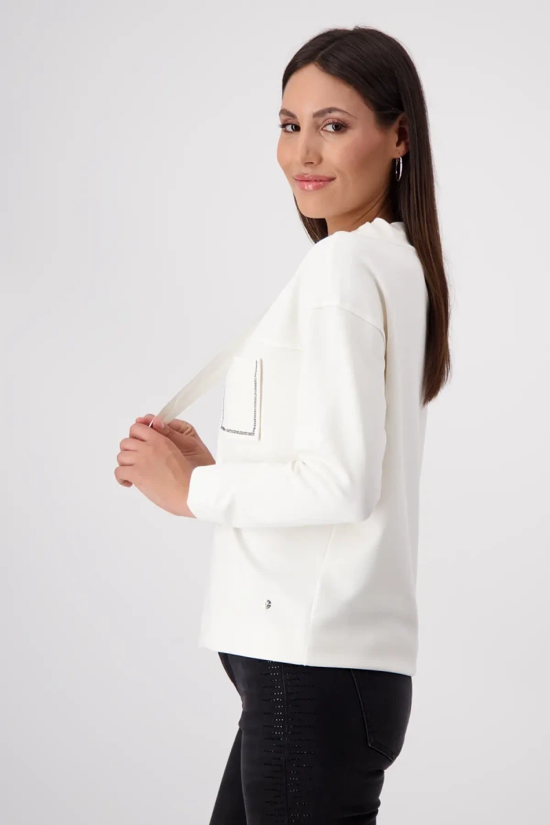 Monari Sweatshirt mit geschmückten Taschen Discount Store für neue Produkte