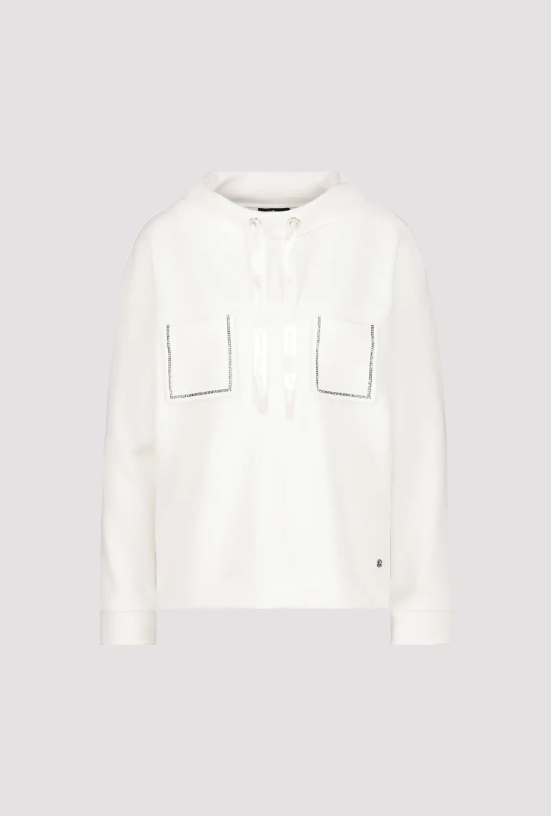 Monari Sweatshirt mit geschmückten Taschen Discount Store für neue Produkte