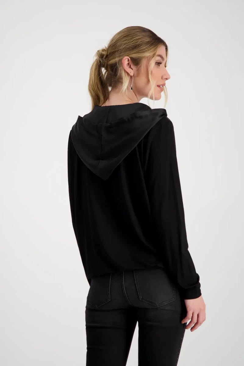 Monari Satin Blusenshirt mit Kapuze Kostenloser Versand international