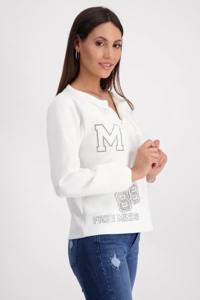 Monari Sweatshirt mit Schmuckschrift Online