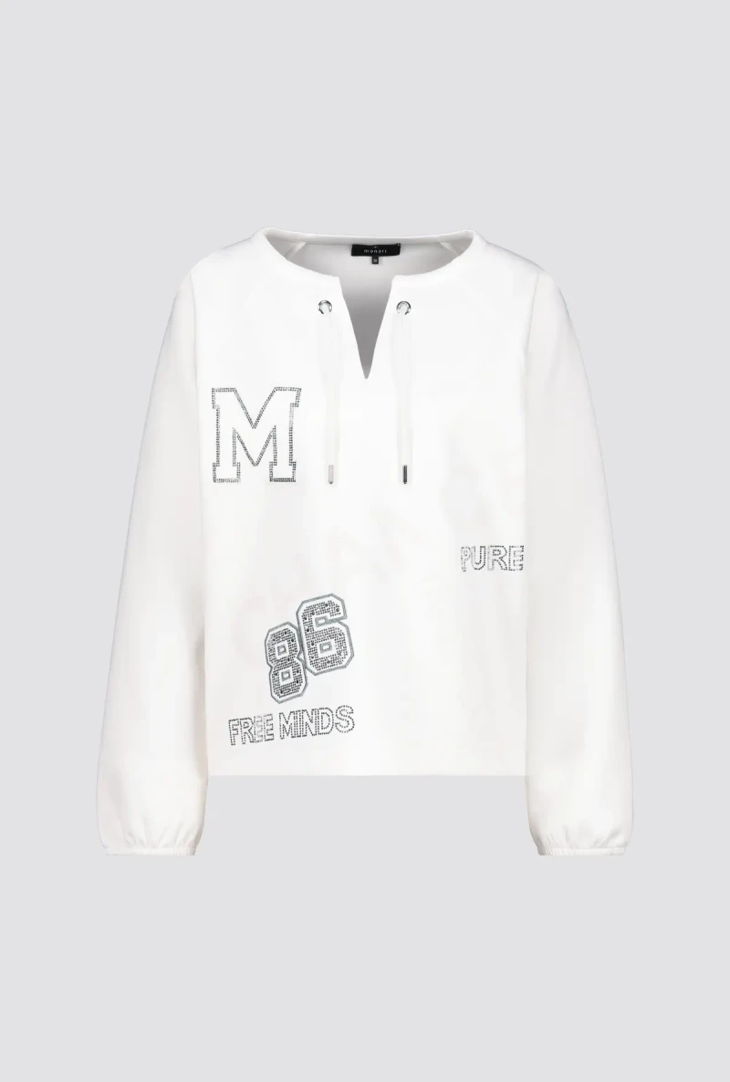 Monari Sweatshirt mit Schmuckschrift Online