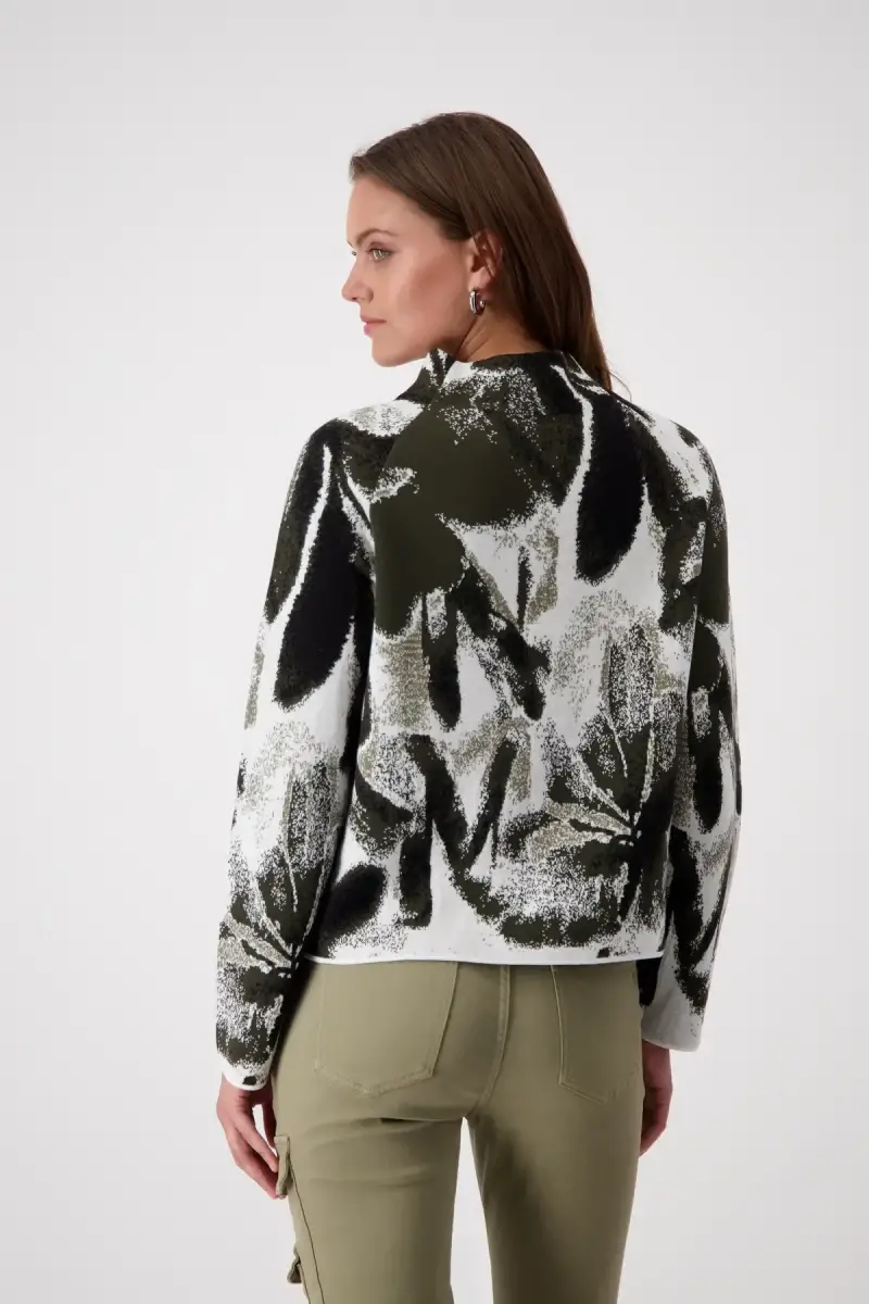 Monari Strickpullover mit Blumenmuster im Angebot