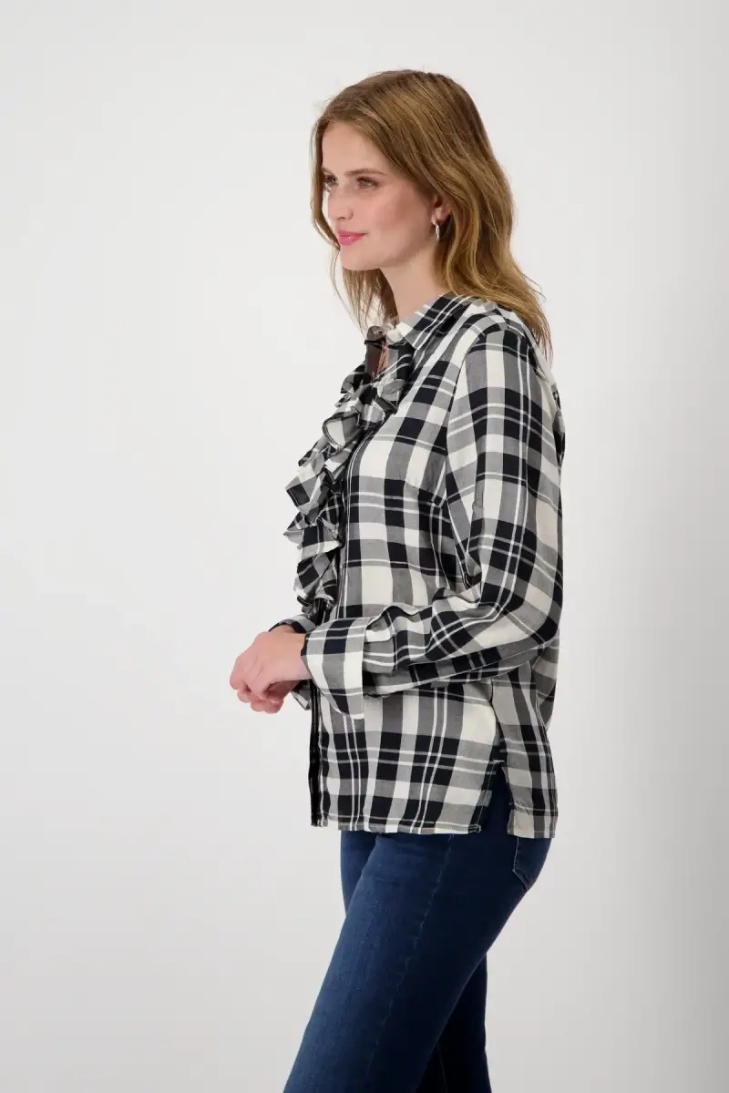 Monari Bluse mit Karomuster Fabrikpreis