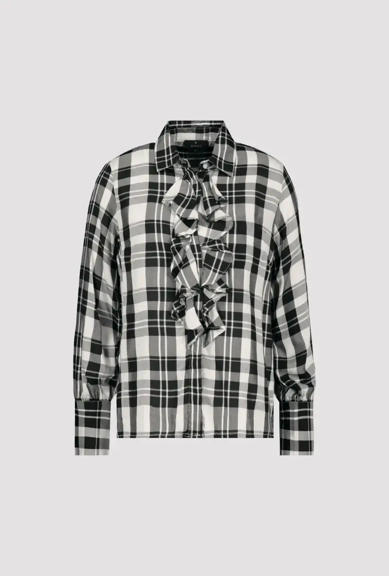 Monari Bluse mit Karomuster Fabrikpreis