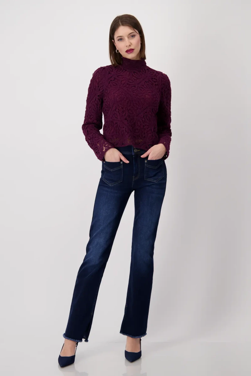 Monari Pullover mit Cornelly Häckelmuster Flash Sale