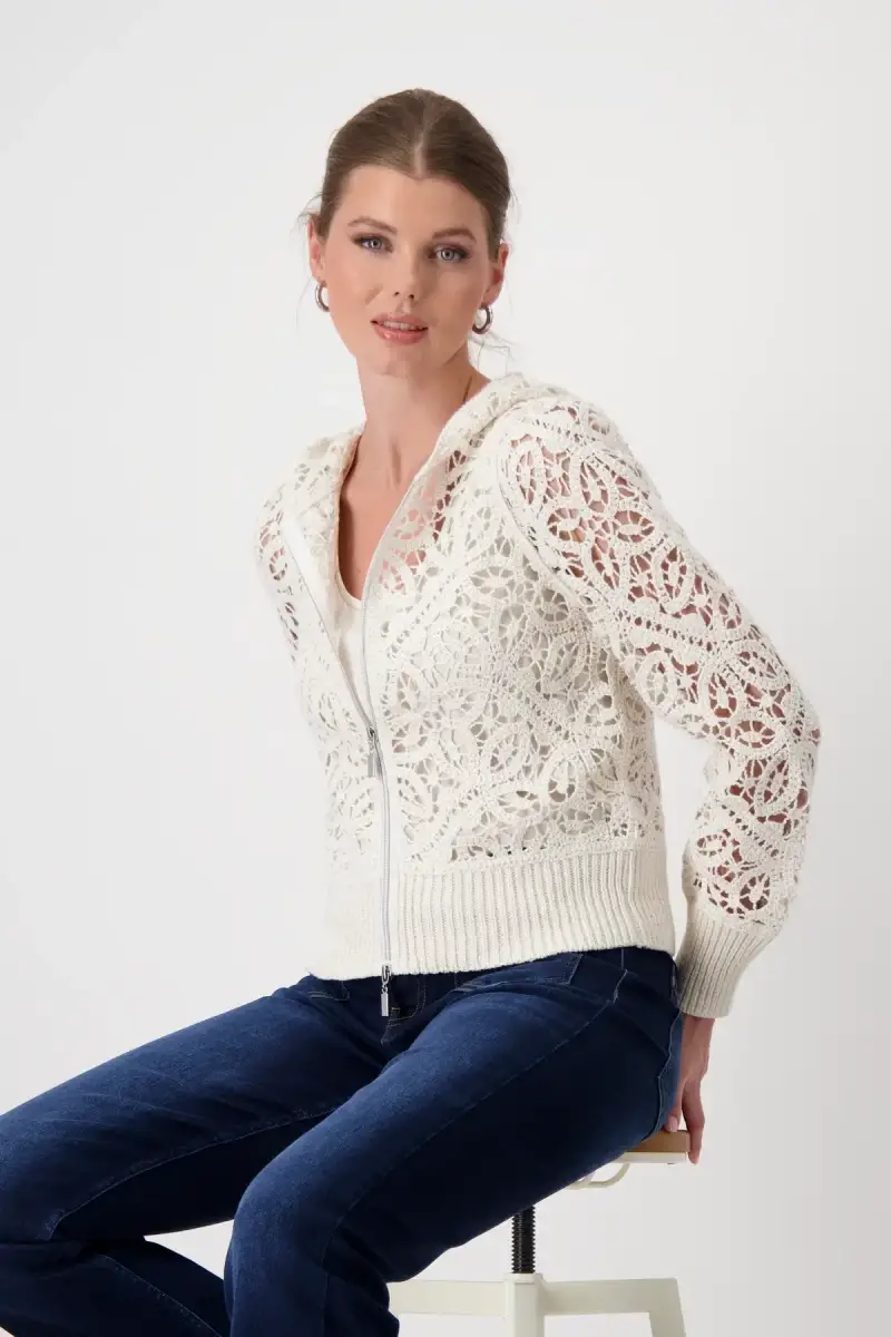 Monari Häkeljacke mit Reißverschluss Online Outlet