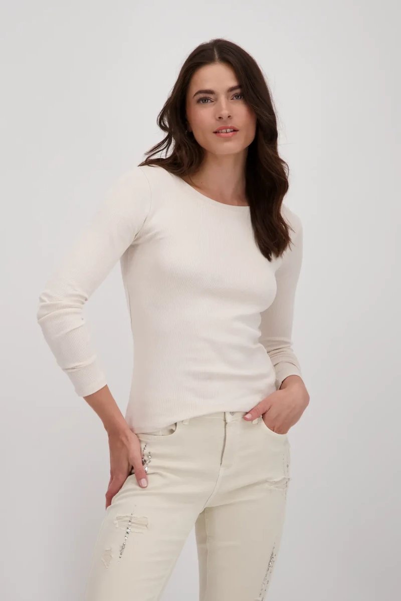 Monari Basic Shirt aus Pima Baumwolle Große Rabatte