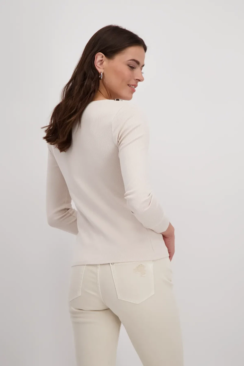 Monari Basic Shirt aus Pima Baumwolle Große Rabatte