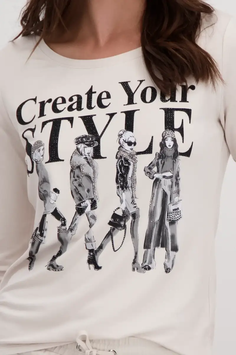 Monari Shirt mit Frauen Zeichnung Saisonale Angebote