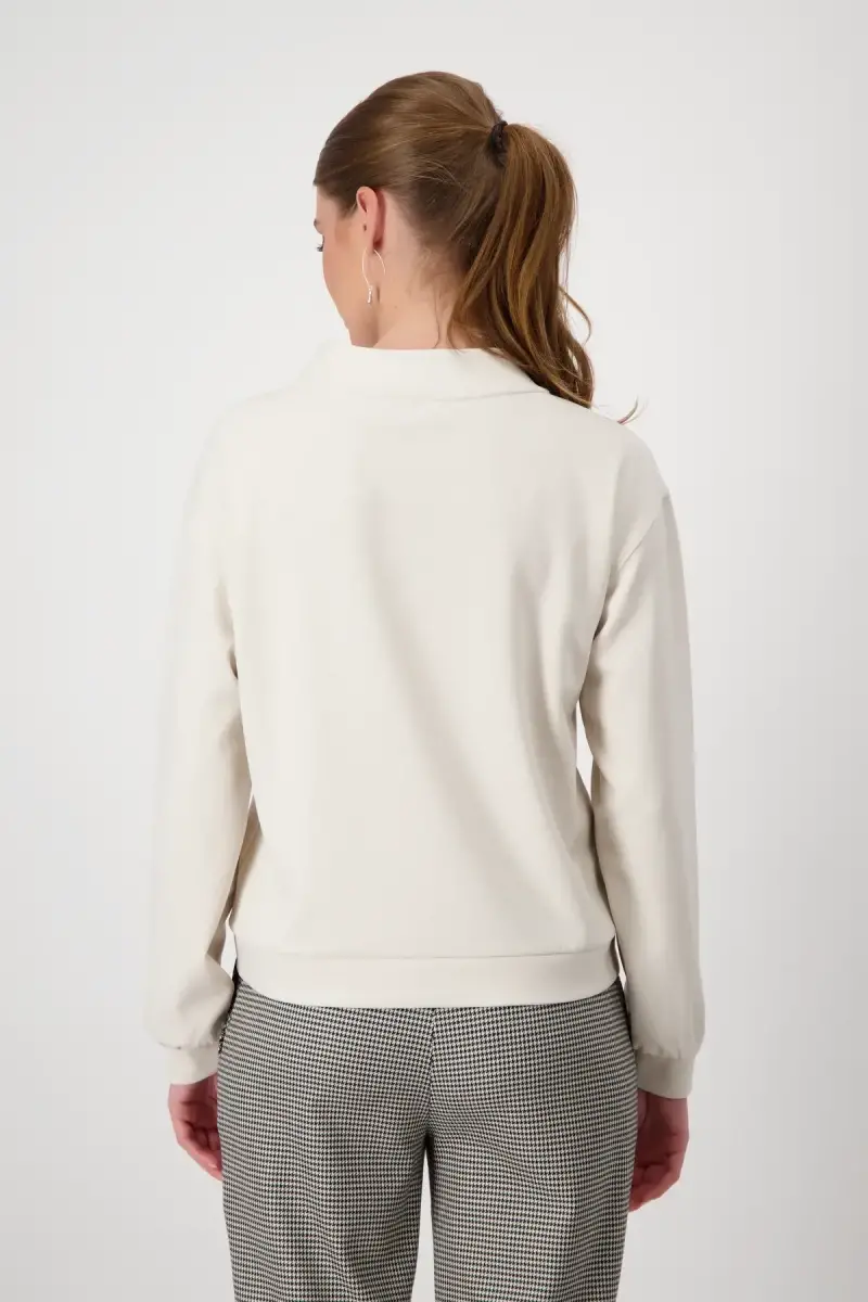 Monari Sweatshirt mit 3D Schrift Tägliche Deals