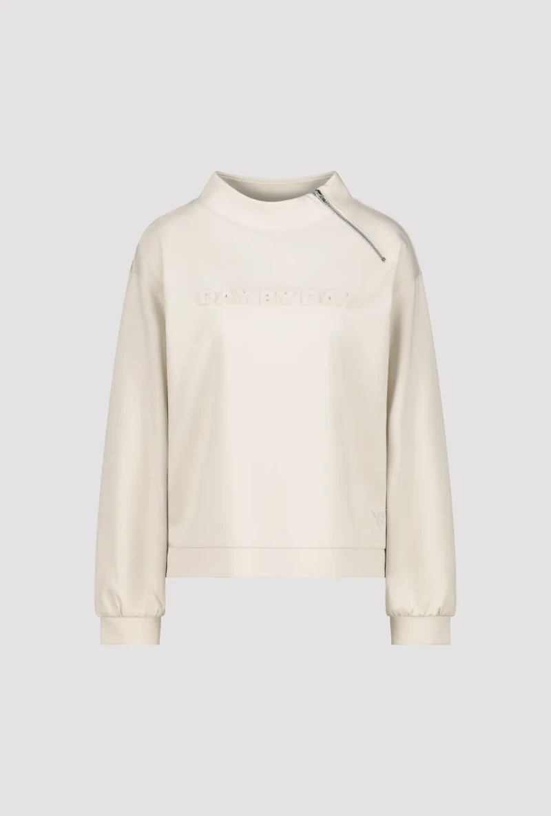 Monari Sweatshirt mit 3D Schrift Tägliche Deals
