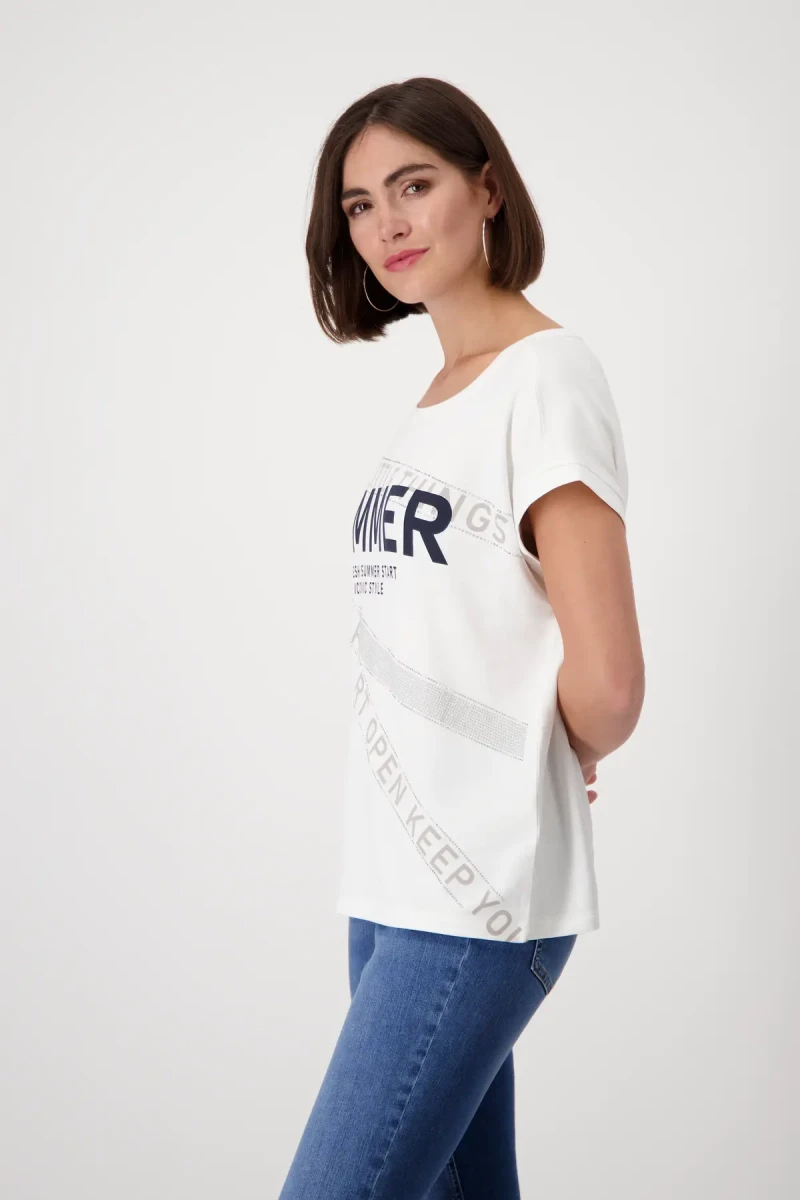 Monari Shirt mit Schrift Riesige Ersparnisse