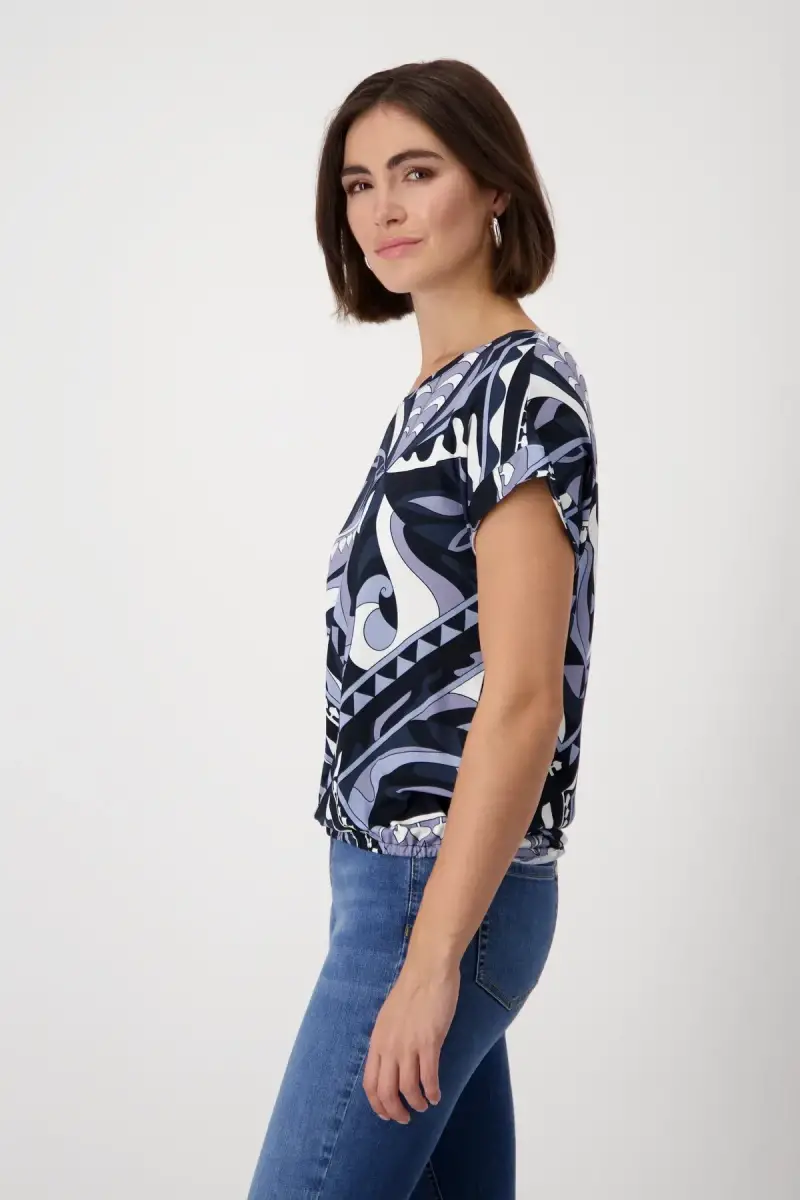 Monari T-Shirt mit Ornamentmuster Tiefpreis