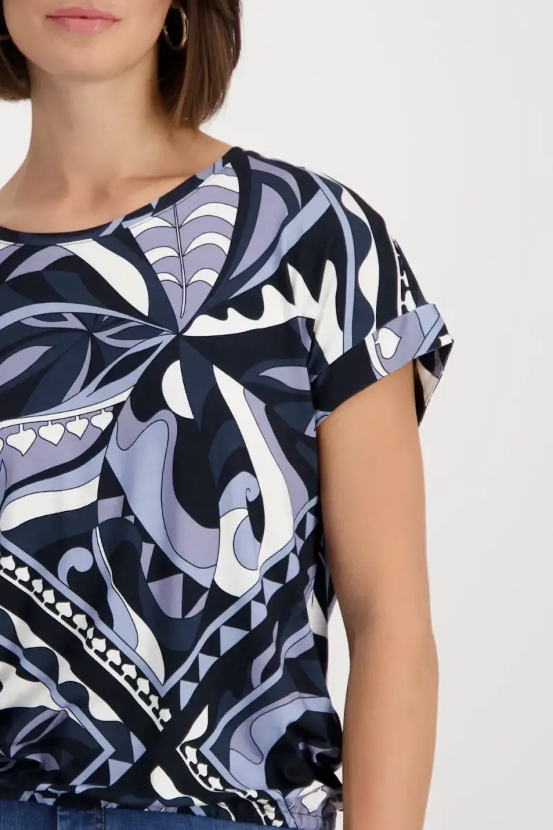 Monari T-Shirt mit Ornamentmuster Tiefpreis