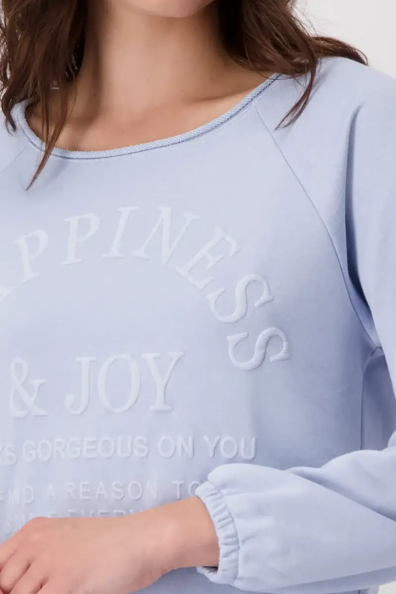 Monari Sweatshirt mit toniger Schrift Wochenangebot
