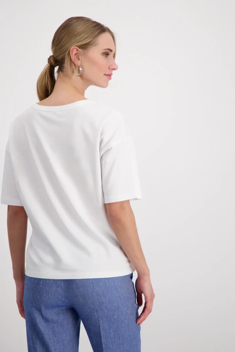 Monari T-Shirt mit Frauen Zeichnung Letzter Tag