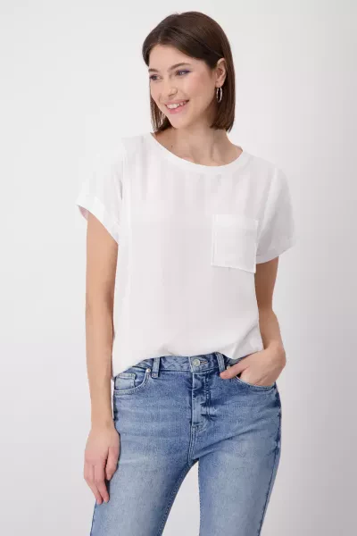 Monari T-Shirt mit Blumen Print und Strass Bis zu 50% Rabatt