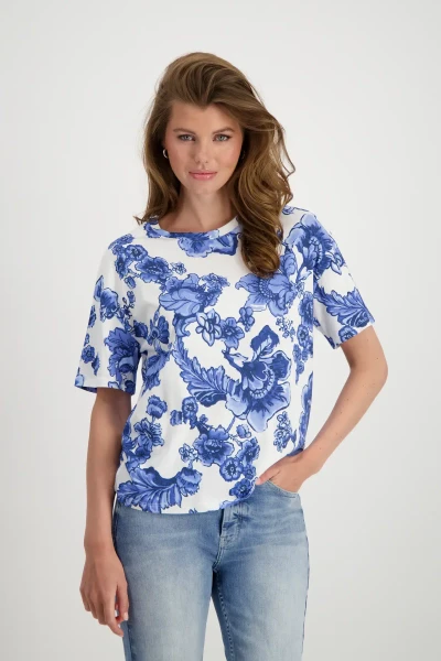 Monari T-Shirt mit Denim Print Bis zu 55% Rabatt