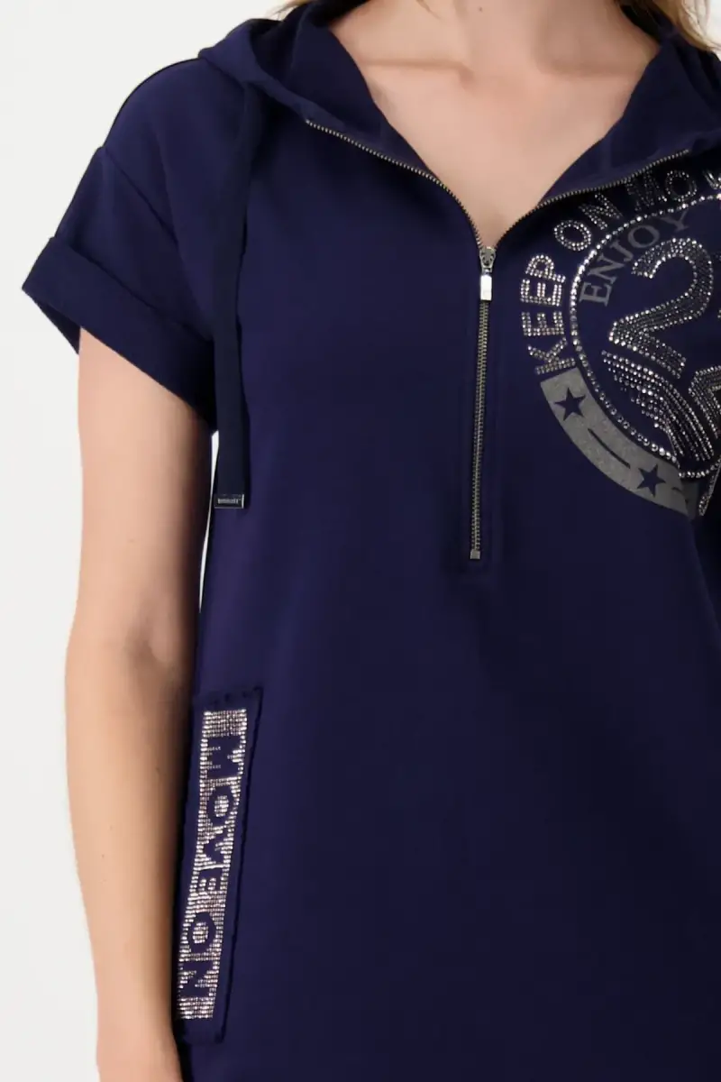 Monari Sweatkleid mit Kapuze Discount Store für neue Produkte