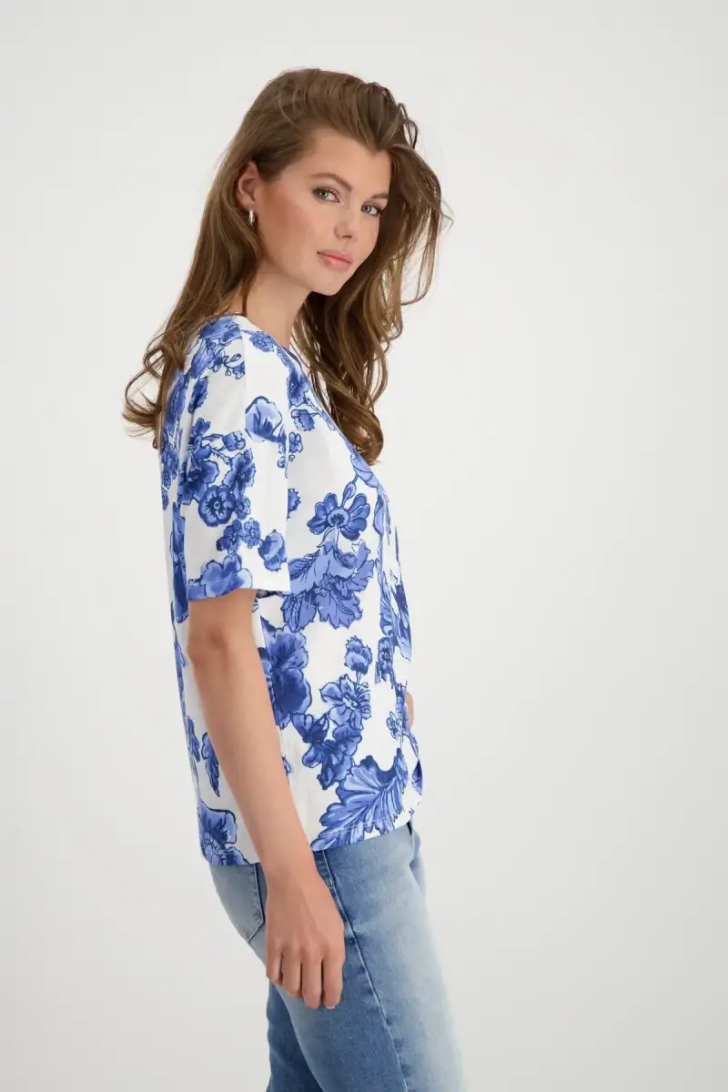 Monari T Shirt mit Blumen Günstiger Verkauf