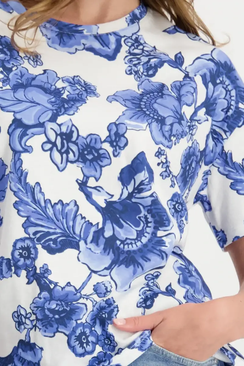 Monari T Shirt mit Blumen Günstiger Verkauf