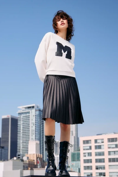 Monari Luftige Bluse mit Polaroidmuster Kostenloser Versand