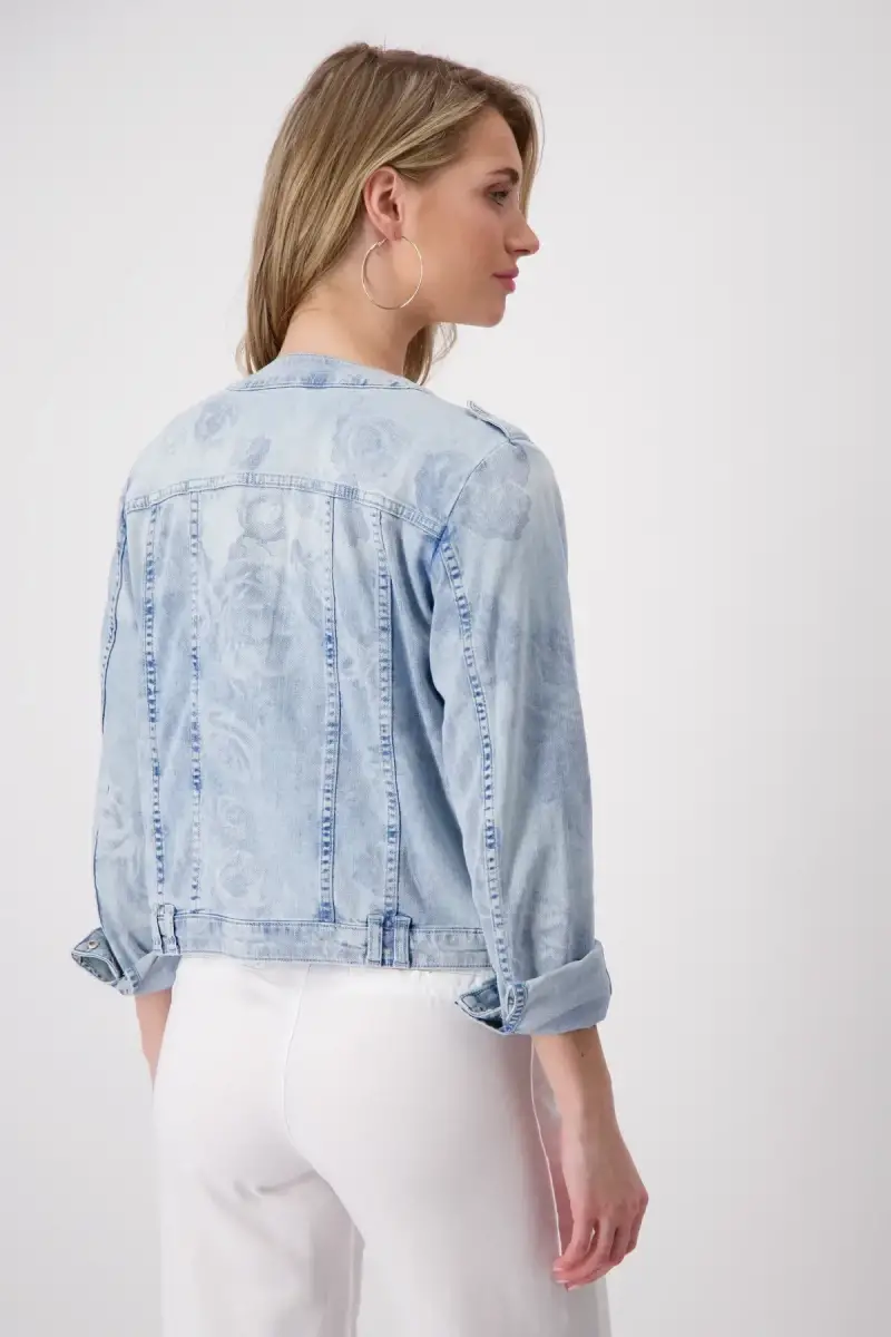 Monari Jeansjacke mit Blumenmuster Sonderangebot