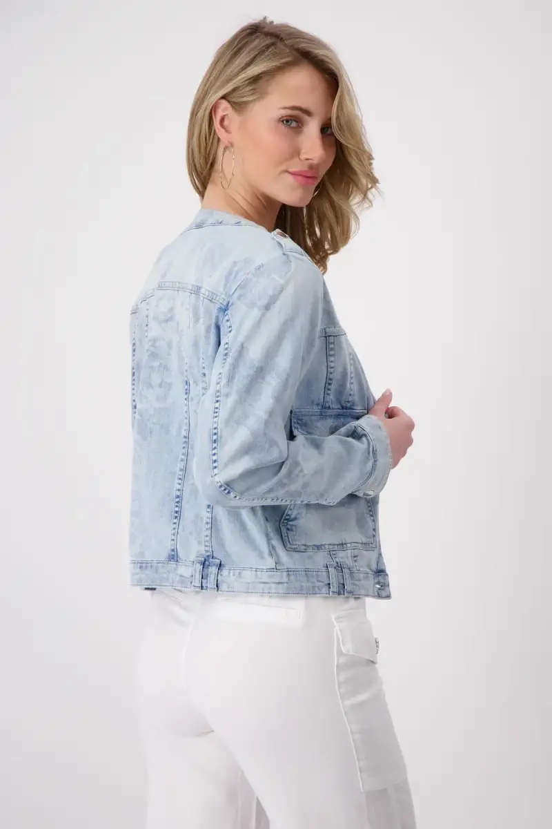 Monari Jeansjacke mit Blumenmuster Sonderangebot