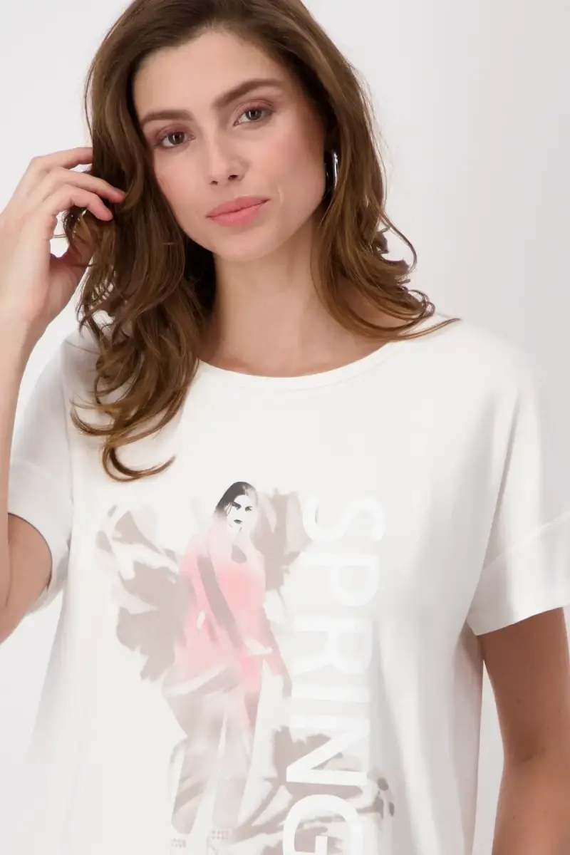 Monari T-Shirt mit Frauen Zeichnung Osterangebot