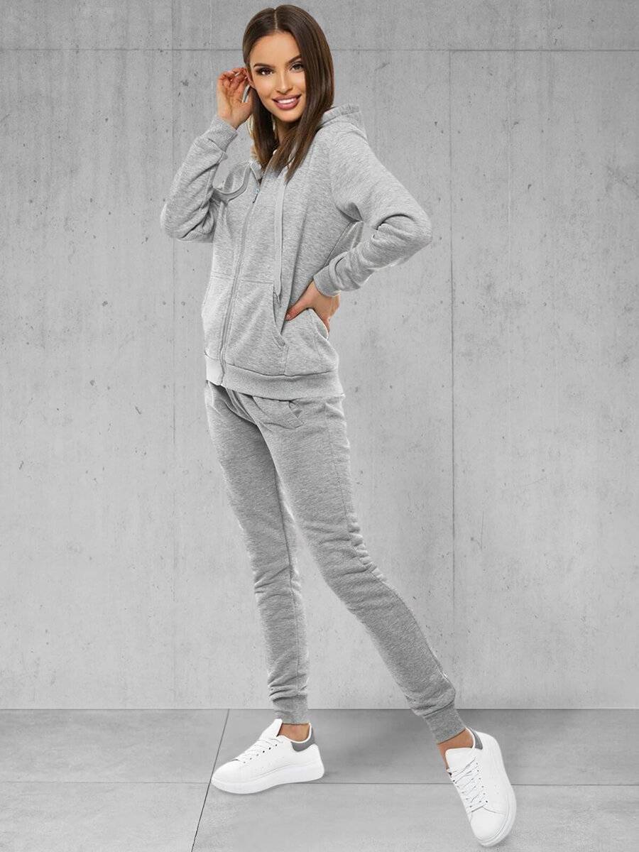 Ozonee Damen Trainingsanzug Grau OZONEE 53 Bis zu 50% Rabatt