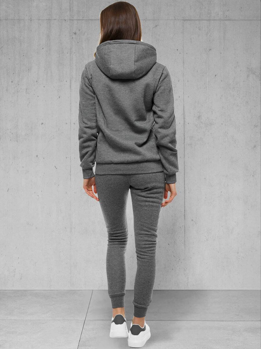 Ozonee Damen Trainingsanzug Anthrazit OZONEE 18 50% Rabatt mit kostenlosem Versand