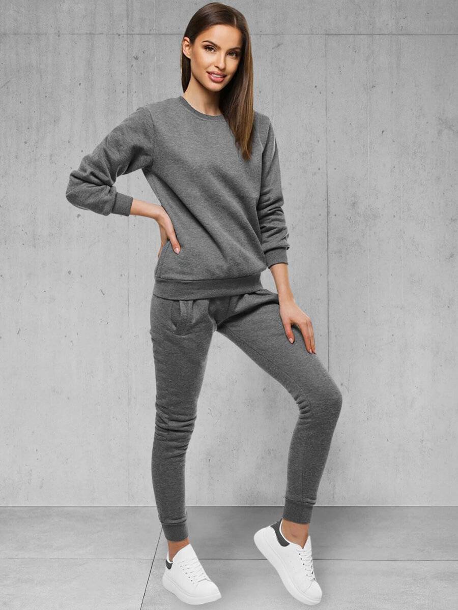 Ozonee Damen Trainingsanzug Anthrazit OZONEE 17 Clearance-Verkauf