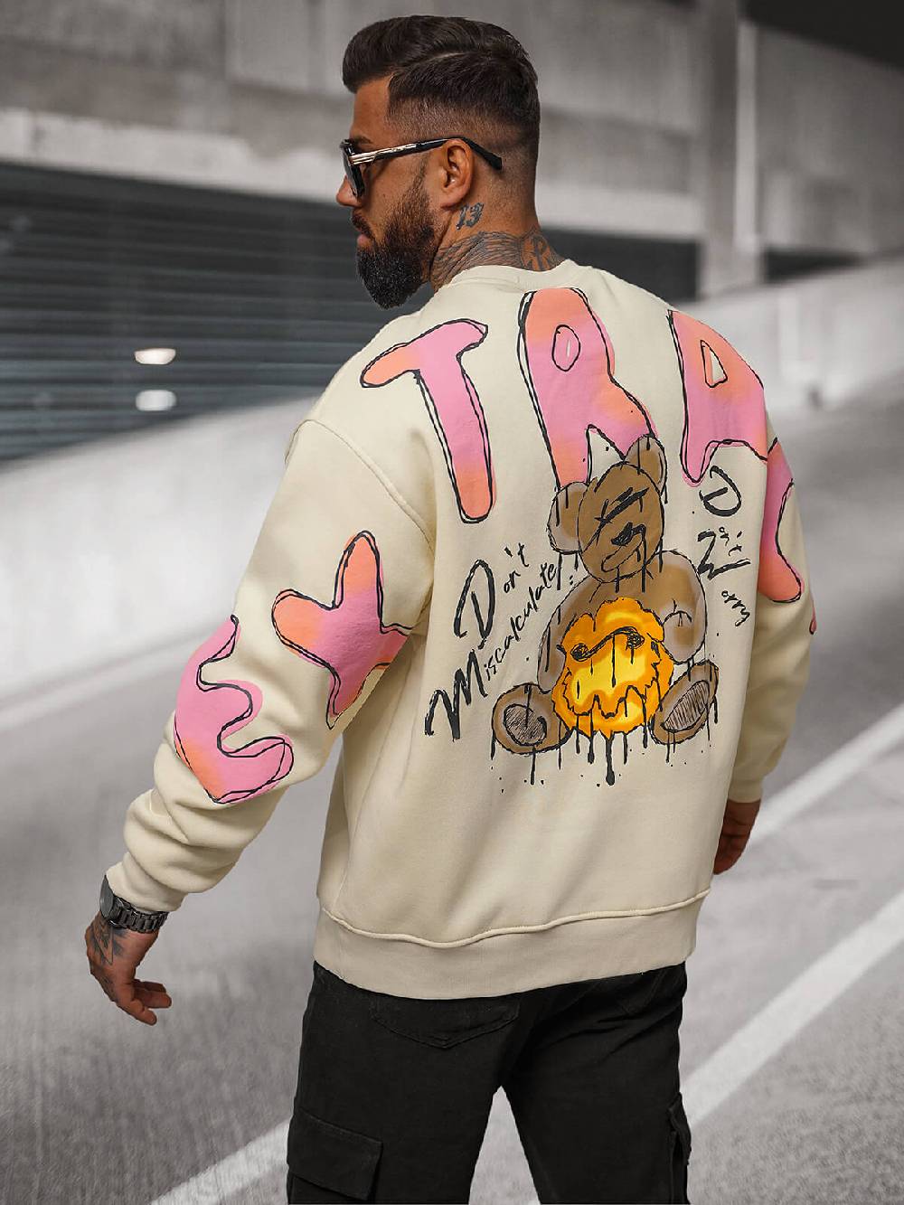 Ozonee Sweatshirts für Paare 17 Beige Begrenzt auf 3 Tage