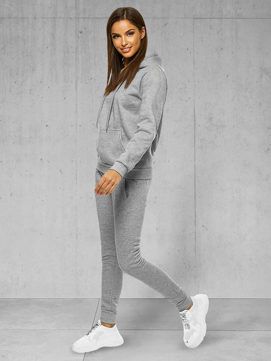 Ozonee Zweiteiliges Trainingsanzug-Set Grau OZONEE JS/CKW02 Exklusive Angebote