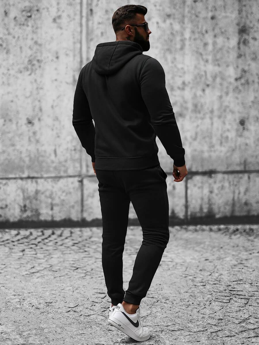 Ozonee Herren Sportanzug Schwarz OZONEE JS/XW2008 Große Rabatte