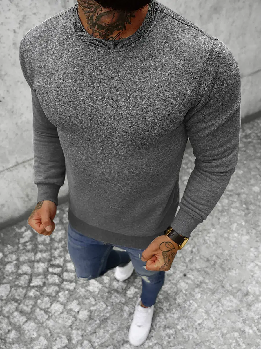 Ozonee Herren Sportanzug Anthrazit OZONEE JS/XW2001 Kauf eins, bekomm eins gratis
