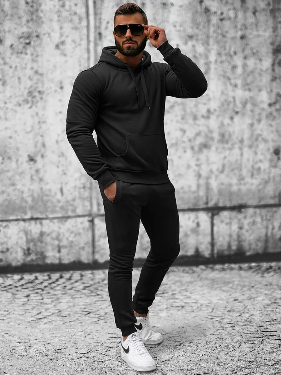 Ozonee Herren Sportanzug Schwarz OZONEE JS/XW2009 Tägliche Deals
