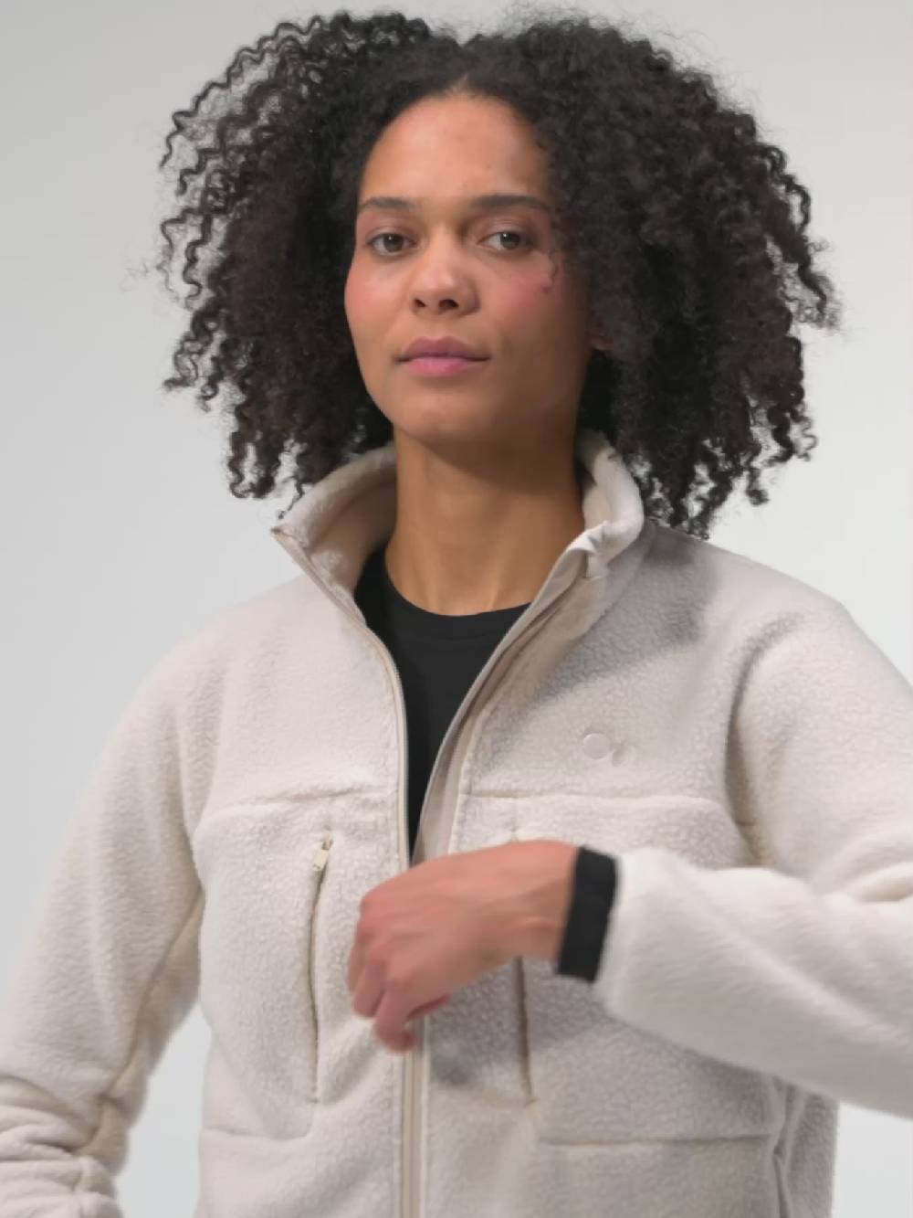 ﻿Pinqponq Fleece Jacket - Cliff Beige (Female) Große Rabatte