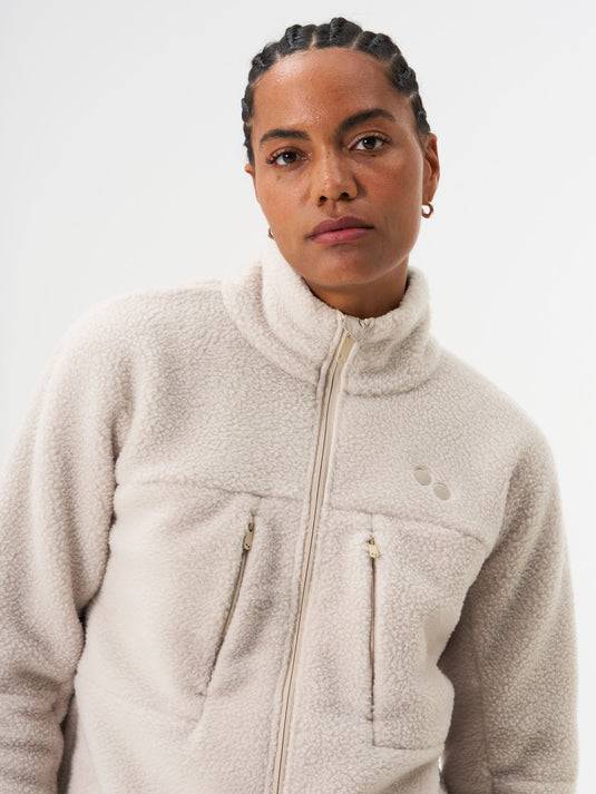 ﻿Pinqponq Fleece Jacket - Cliff Beige (Female) Große Rabatte
