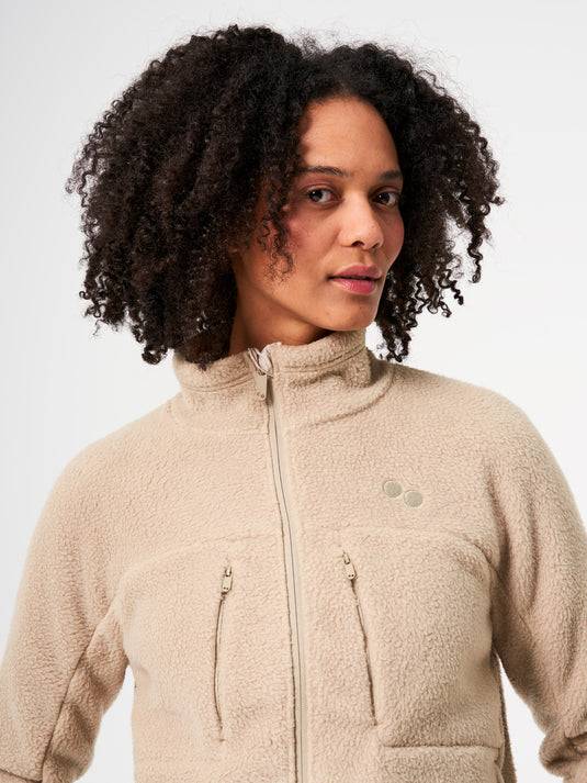 Pinqponq Fleece Jacket - Caramel Khaki (Female) Sonderangebote