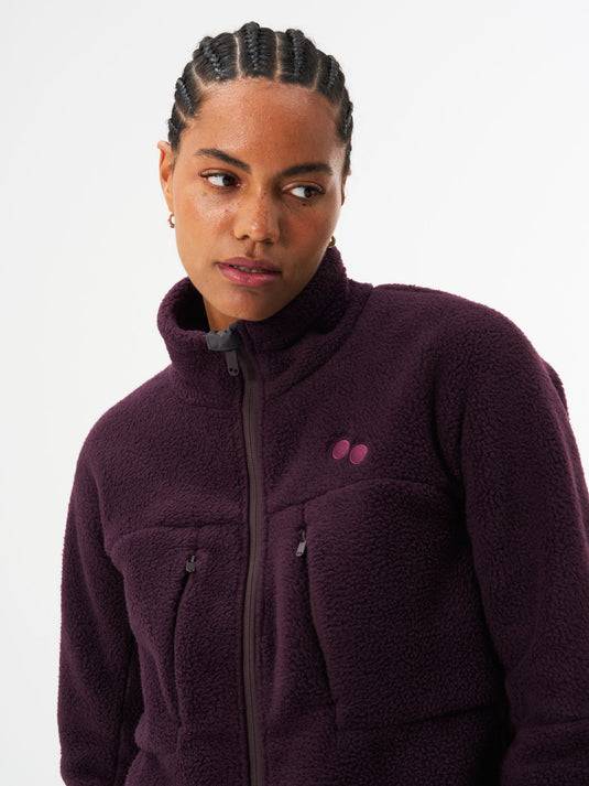 Pinqponq Fleece Jacket - Midnight Plum (Female) Bis zu 50% Rabatt